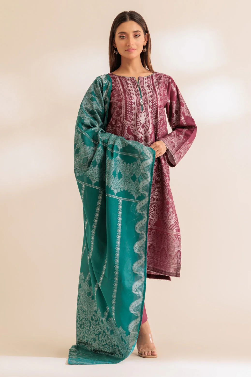 PURPLE-JACQUARD-3 PIECE (SJ5243P04) - Image 2