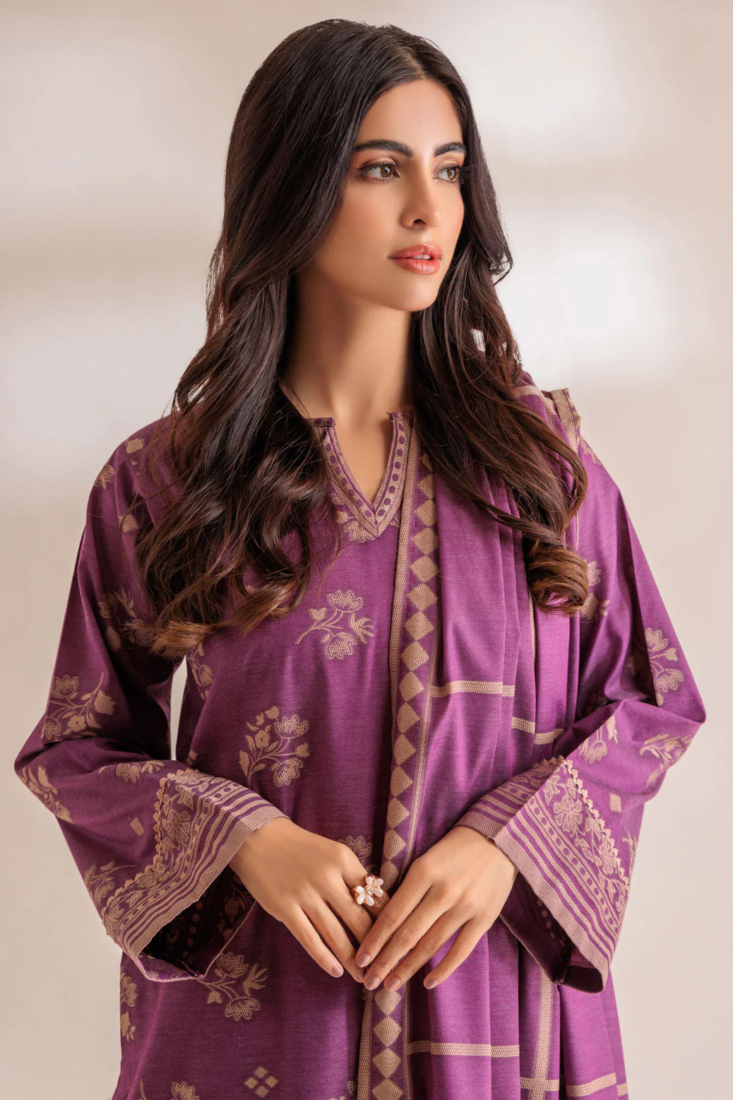 PURPLE-JACQUARD-3 PIECE (SS2243P21) - Image 3
