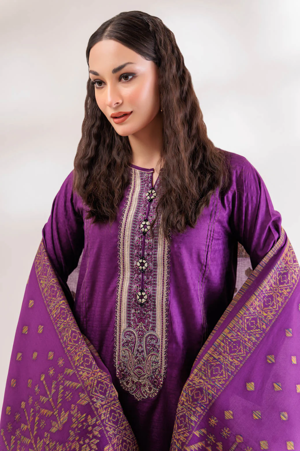 PURPLE-JACQUARD-3 PIECE (WS2233P06) - Image 4