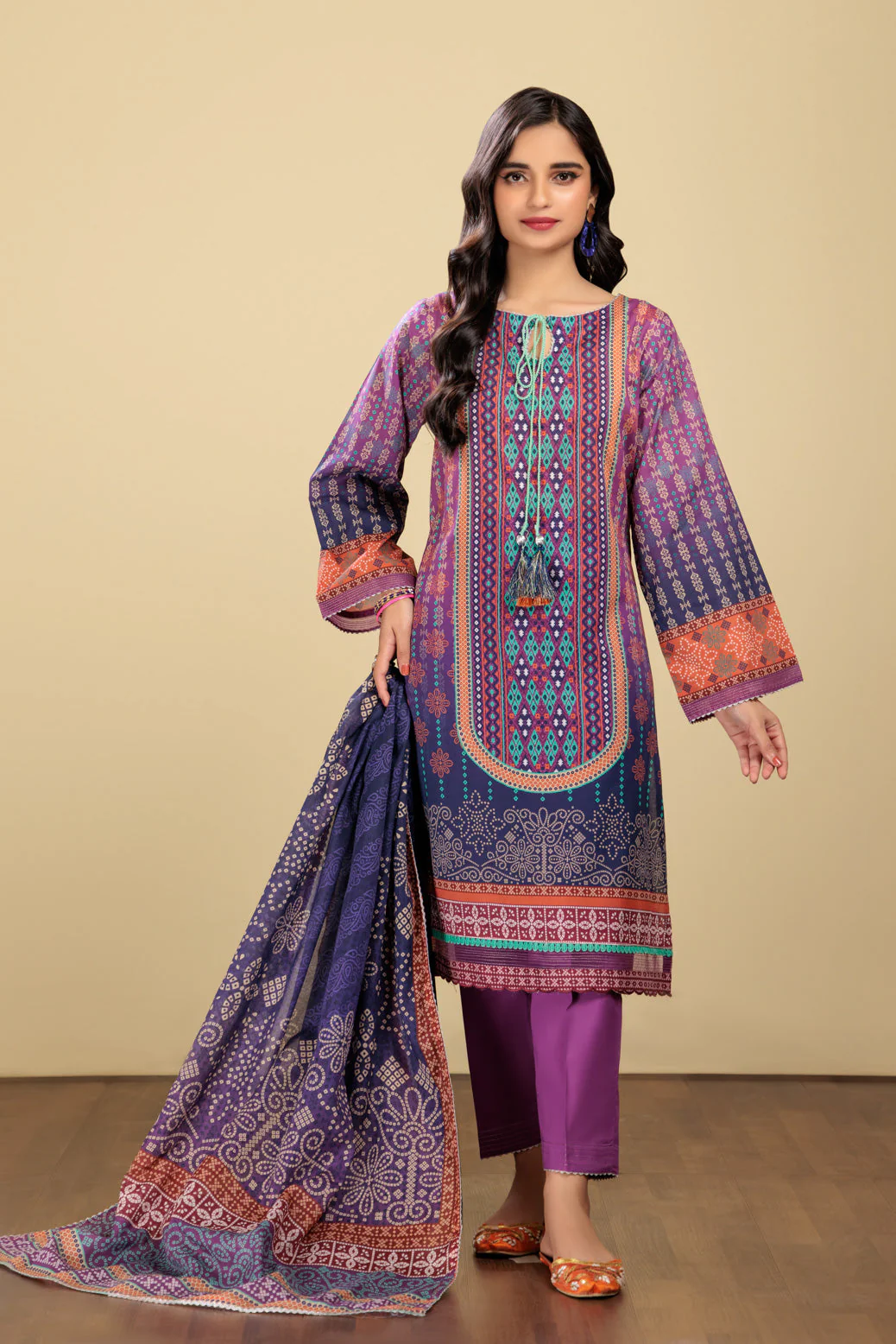 PURPLE-LAWN-3 PIECE (SSS233P07) - Image 2