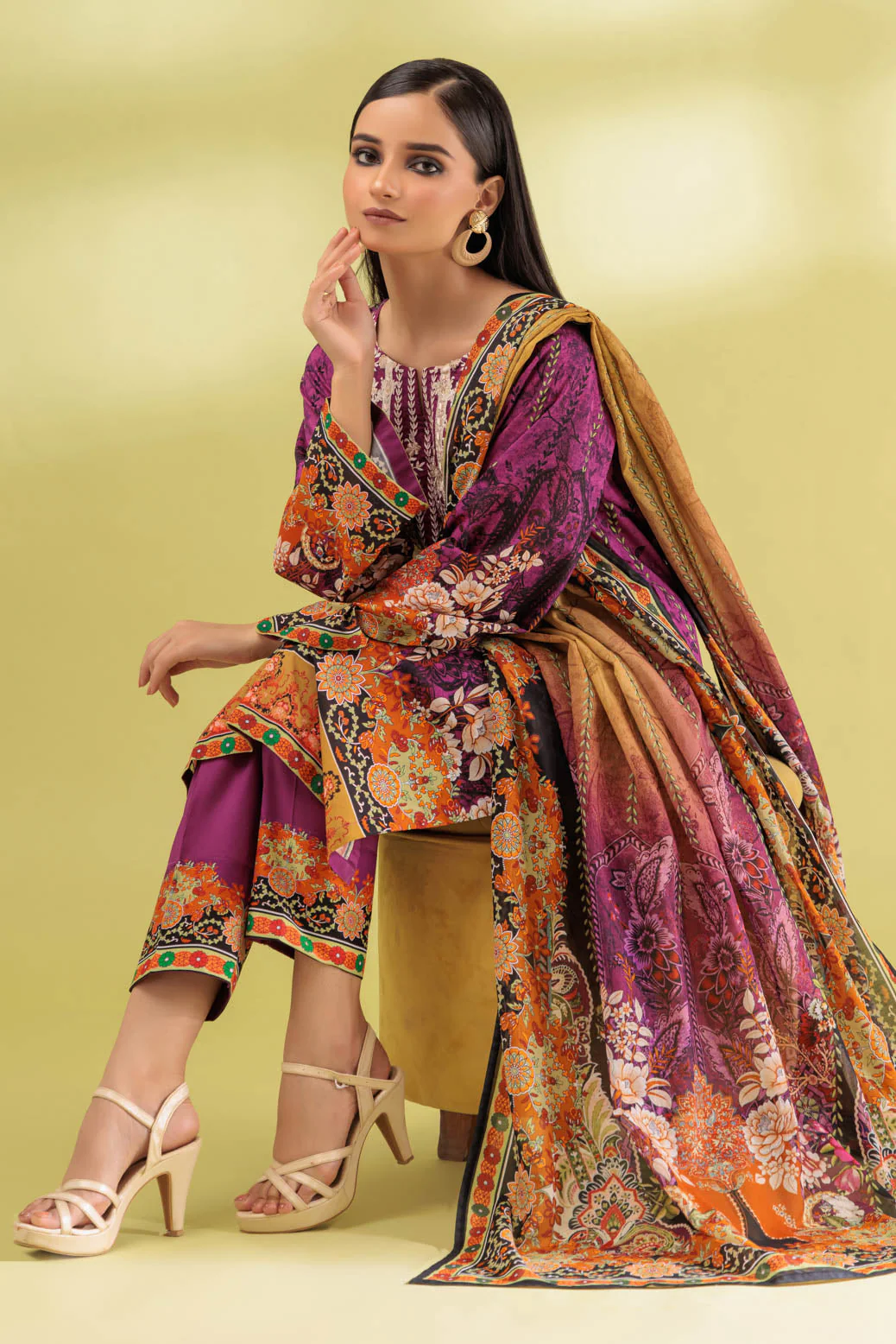 PURPLE-LAWN-3 PIECE (SSS233P114) - Image 2