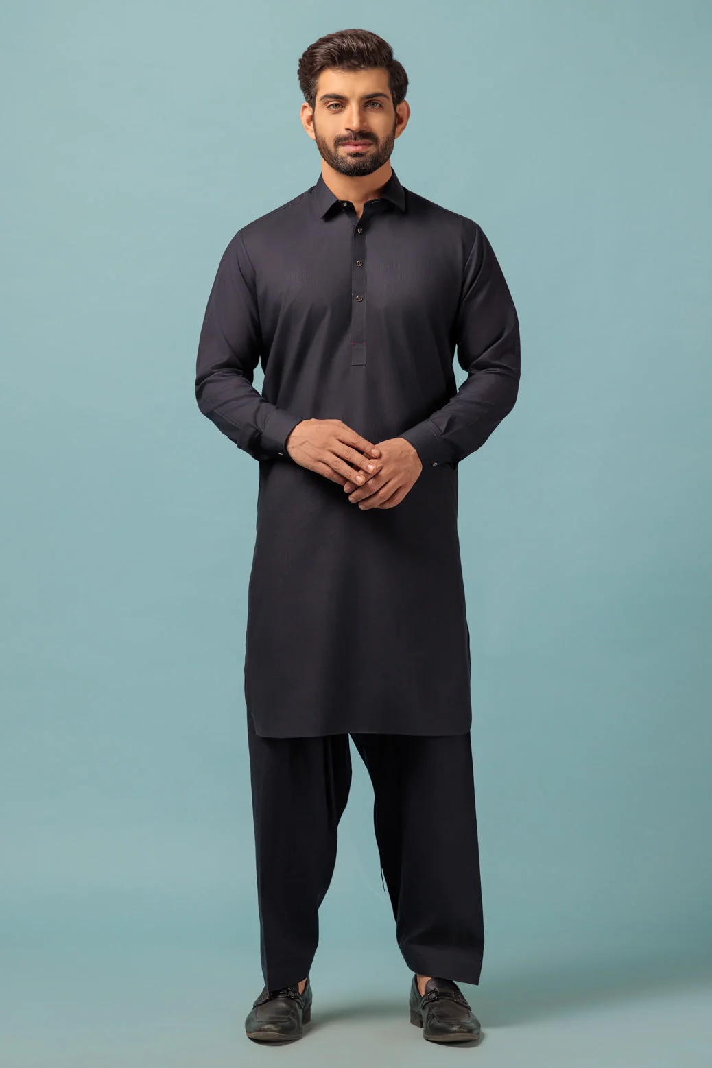 R-N-BLUE-BLENDED-SHALWAR SUIT - (GSSW23-015) - Image 2
