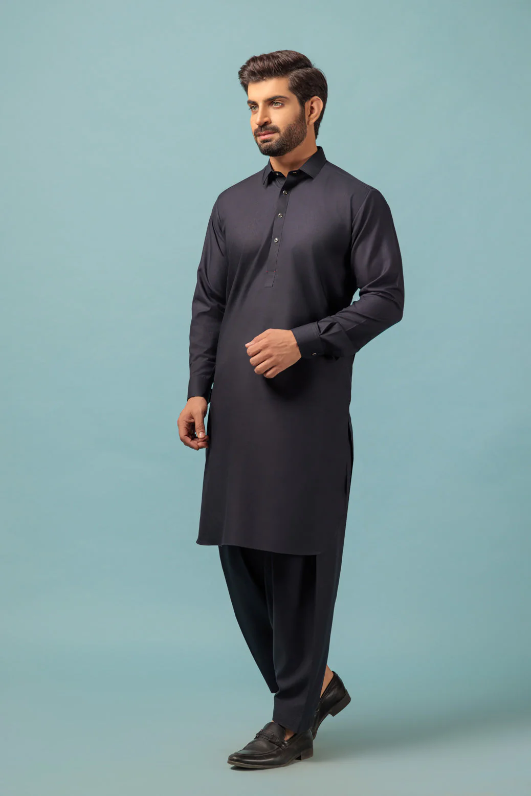 R-N-BLUE-BLENDED-SHALWAR SUIT - (GSSW23-015) - Image 3