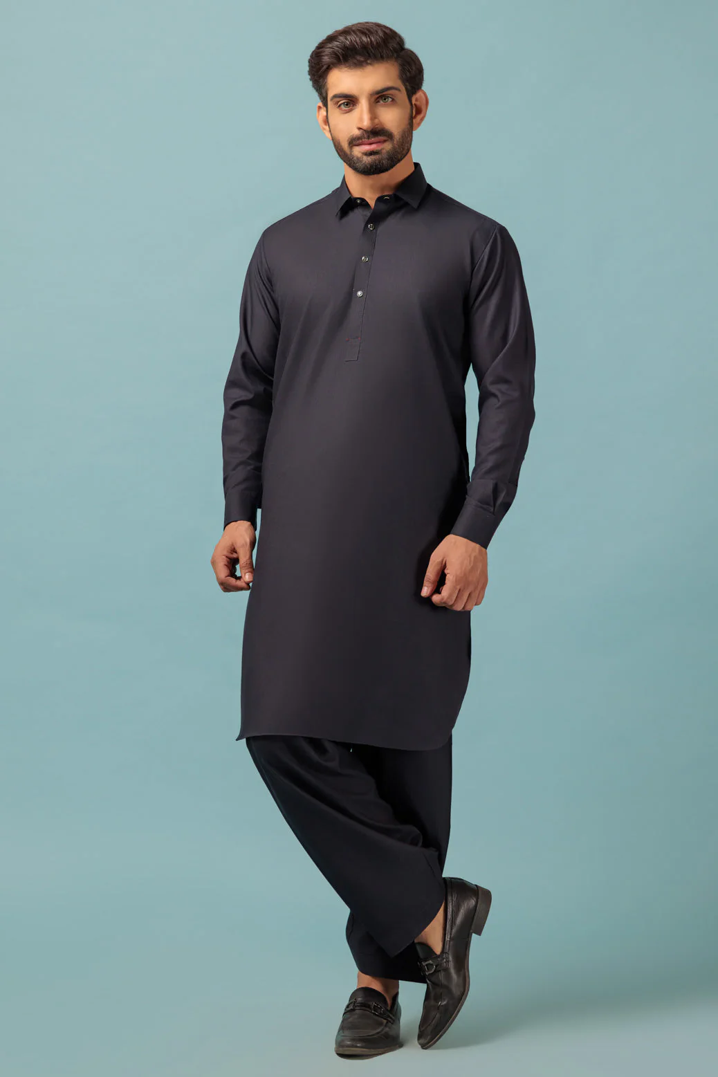 R-N-BLUE-BLENDED-SHALWAR SUIT - (GSSW23-015) - Image 4