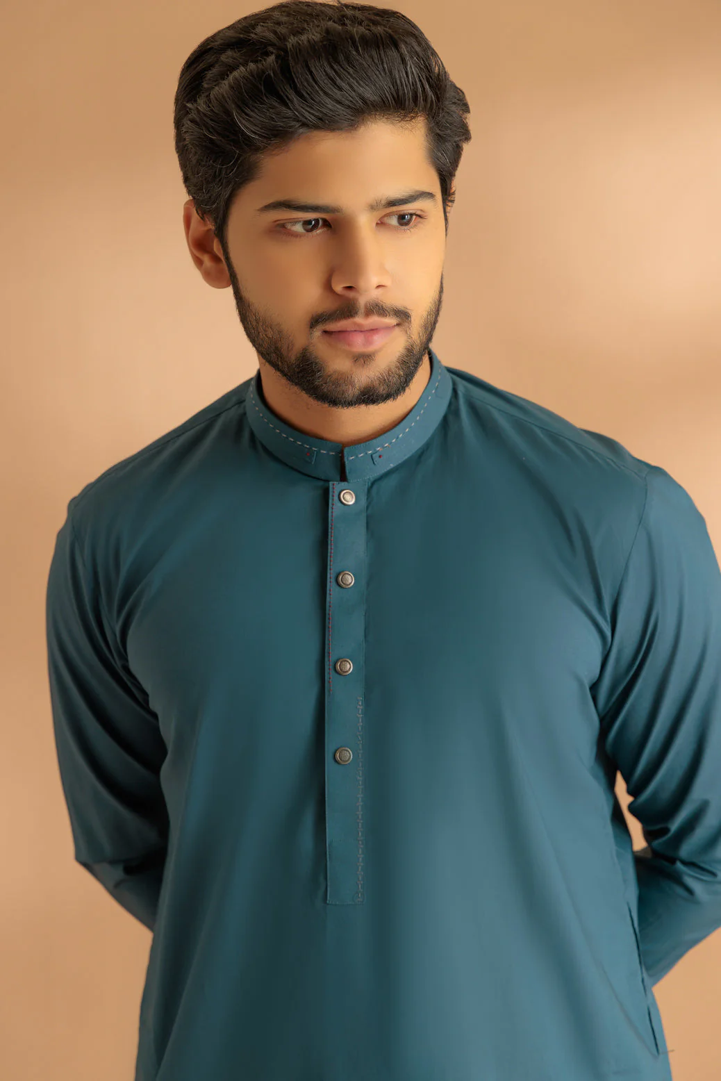 R-STORM-RIB DOBBY-KURTA PAJAMA TROUSER - (KSS24-003) - Image 3