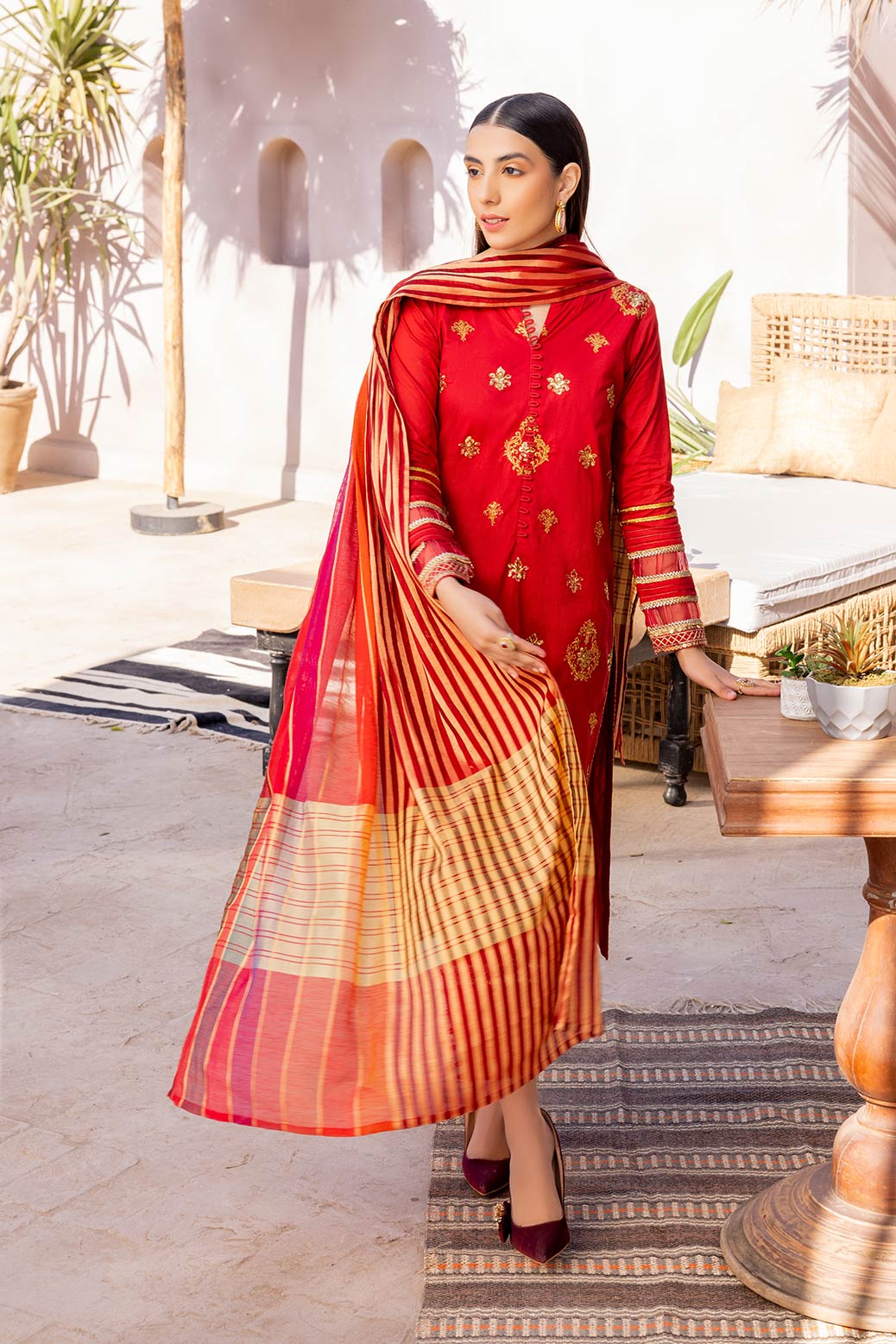 RED-CAMBRIC-3 PIECE (BS223PH04) - Image 3