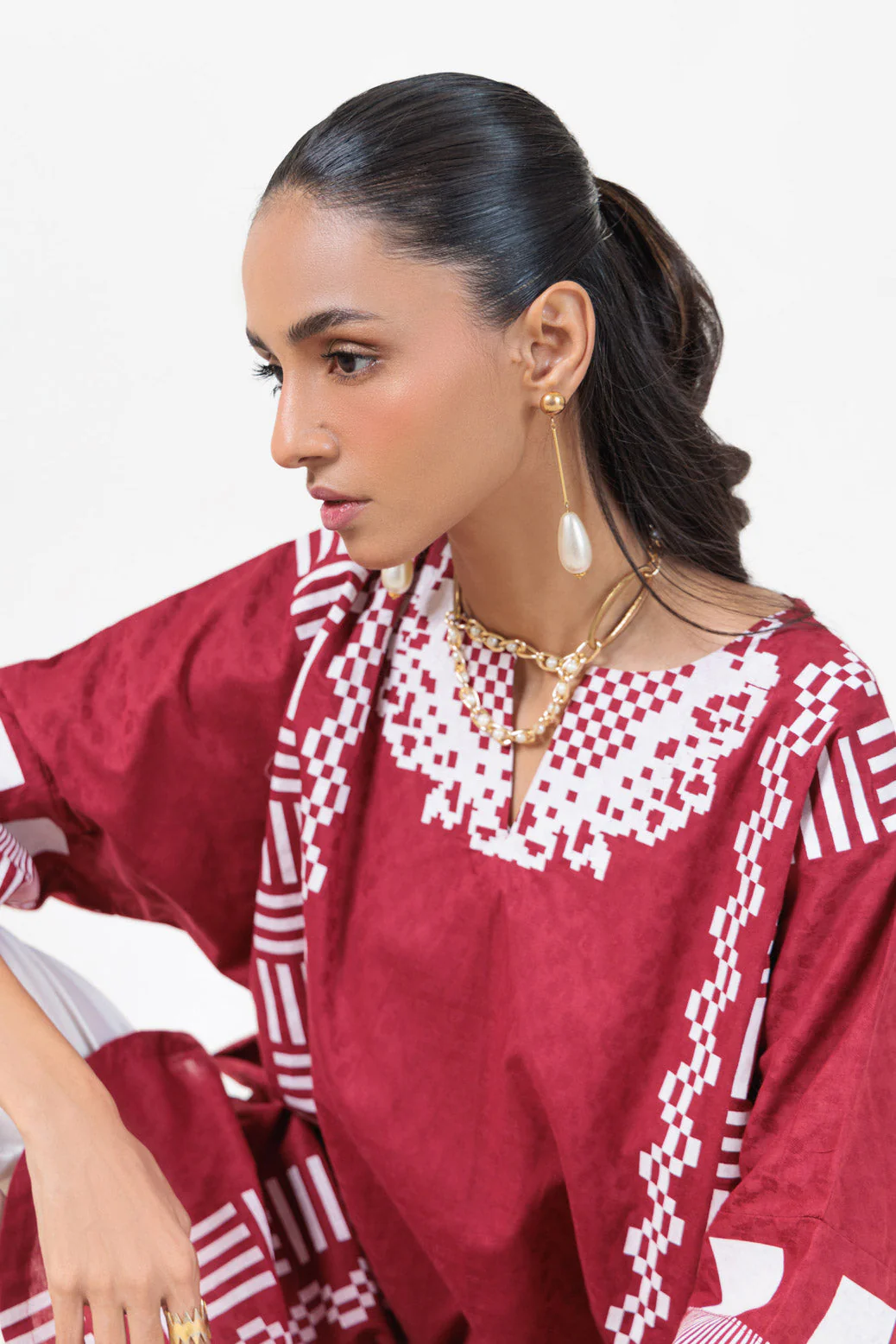 RED-JACQUARD-2 PIECE (BS7242P28) - Image 4