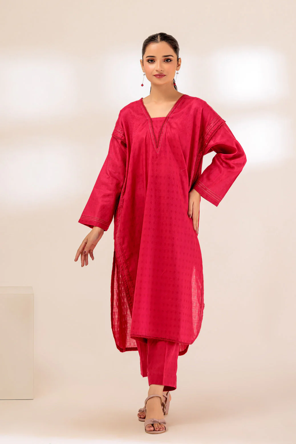RED-JACQUARD-2 PIECE (BSAS232P44) - Image 4