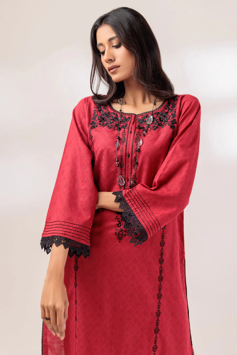 RED-JACQUARD-2 PIECE (PWS6232P24) - Image 2