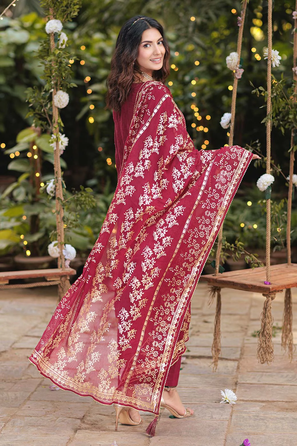 RED-JACQUARD-3 PIECE (BS5243P13) - Image 4