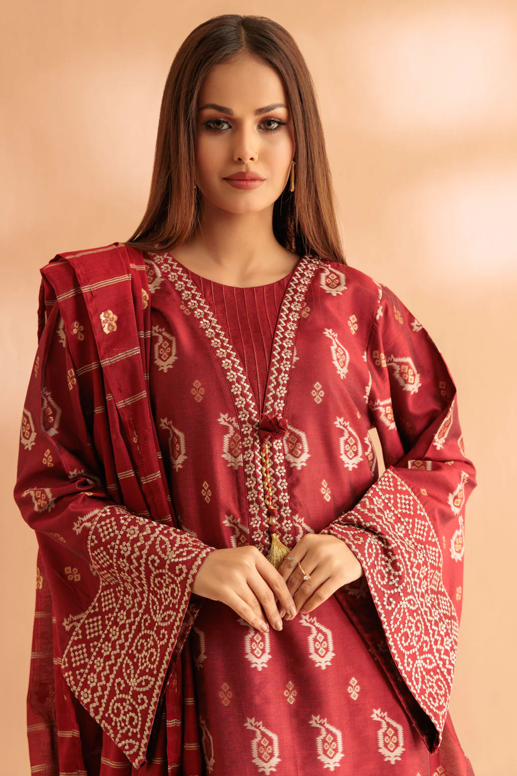 RED-JACQUARD-3 PIECE (SS6243P06) - Image 3