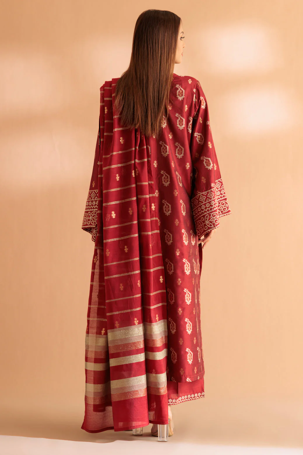 RED-JACQUARD-3 PIECE (SS6243P06) - Image 5