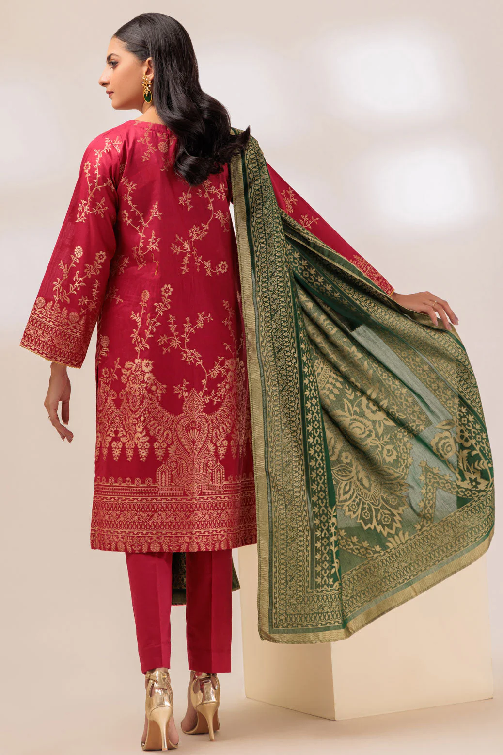 RED-JACQUARD-3 PIECE (WJ5233P02) - Image 4