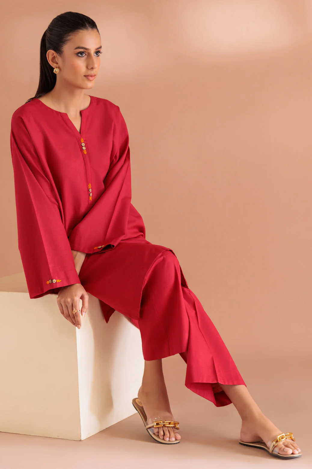 RED-KHADDAR-2 PIECE (WS6232P61) - Image 3