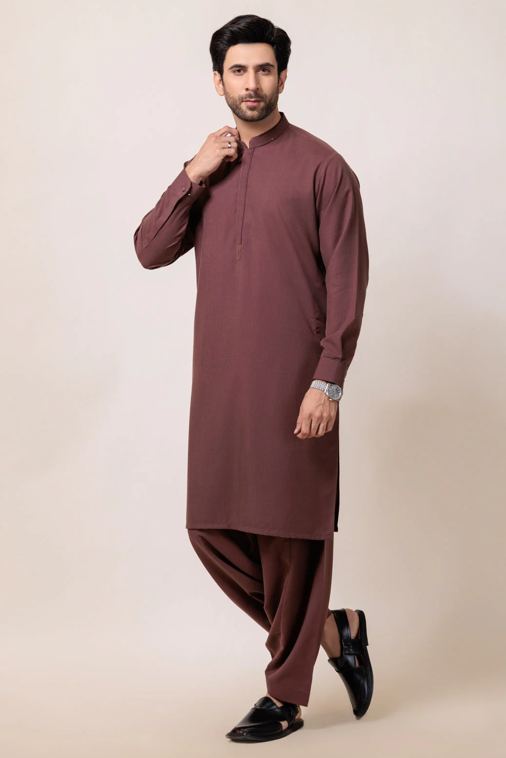 RUST-BLENDED-KURTA SHALWAR - (KSRW24-024) - Image 2