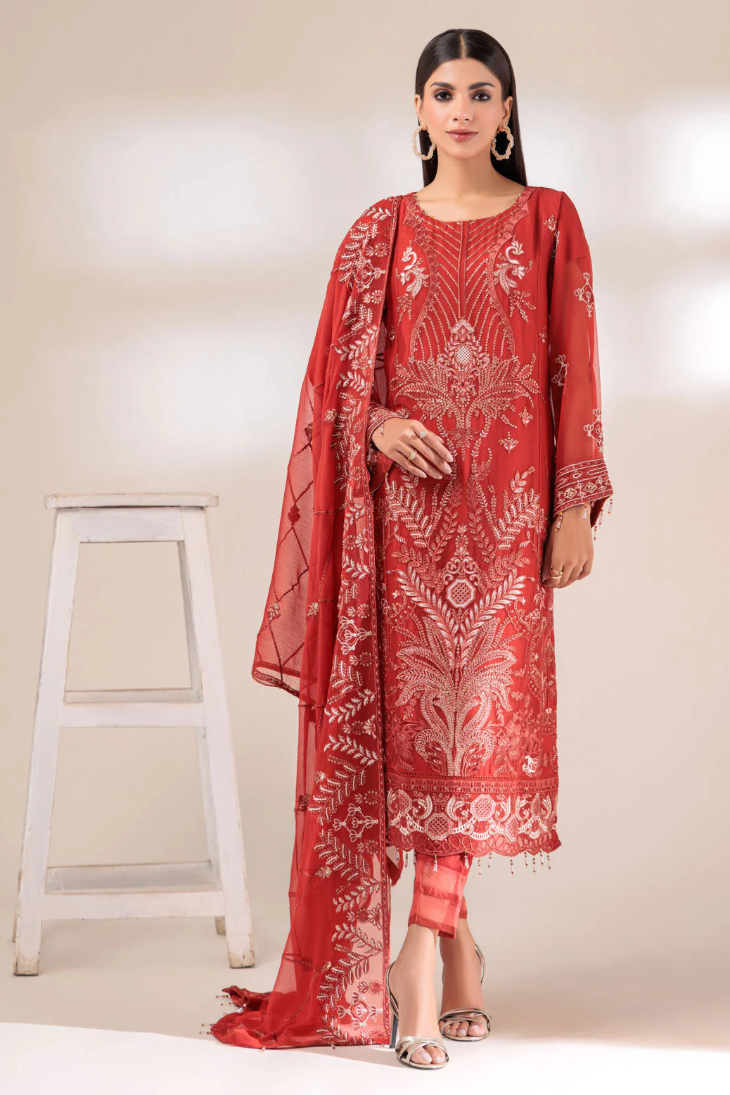 RUST-CHIFFON-3 PIECE (MWF233P01) - Image 3