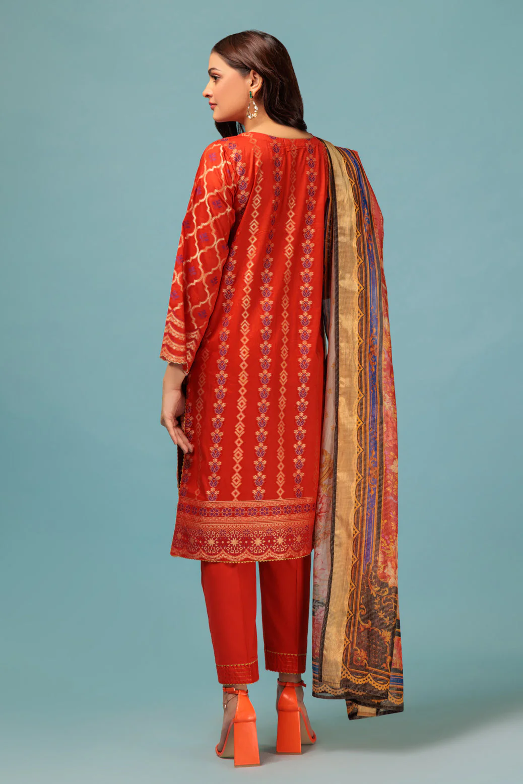 RUST-JACQUARD-3 PIECE (BSSS233P13) - Image 4