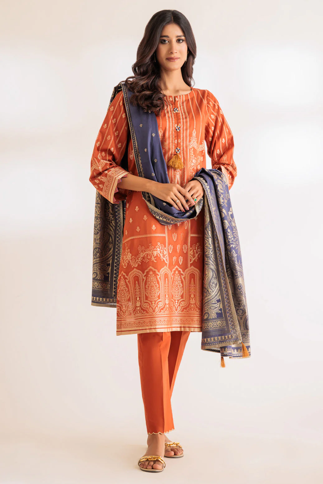 RUST-JACQUARD-3 PIECE (SJ1243P01) - Image 3