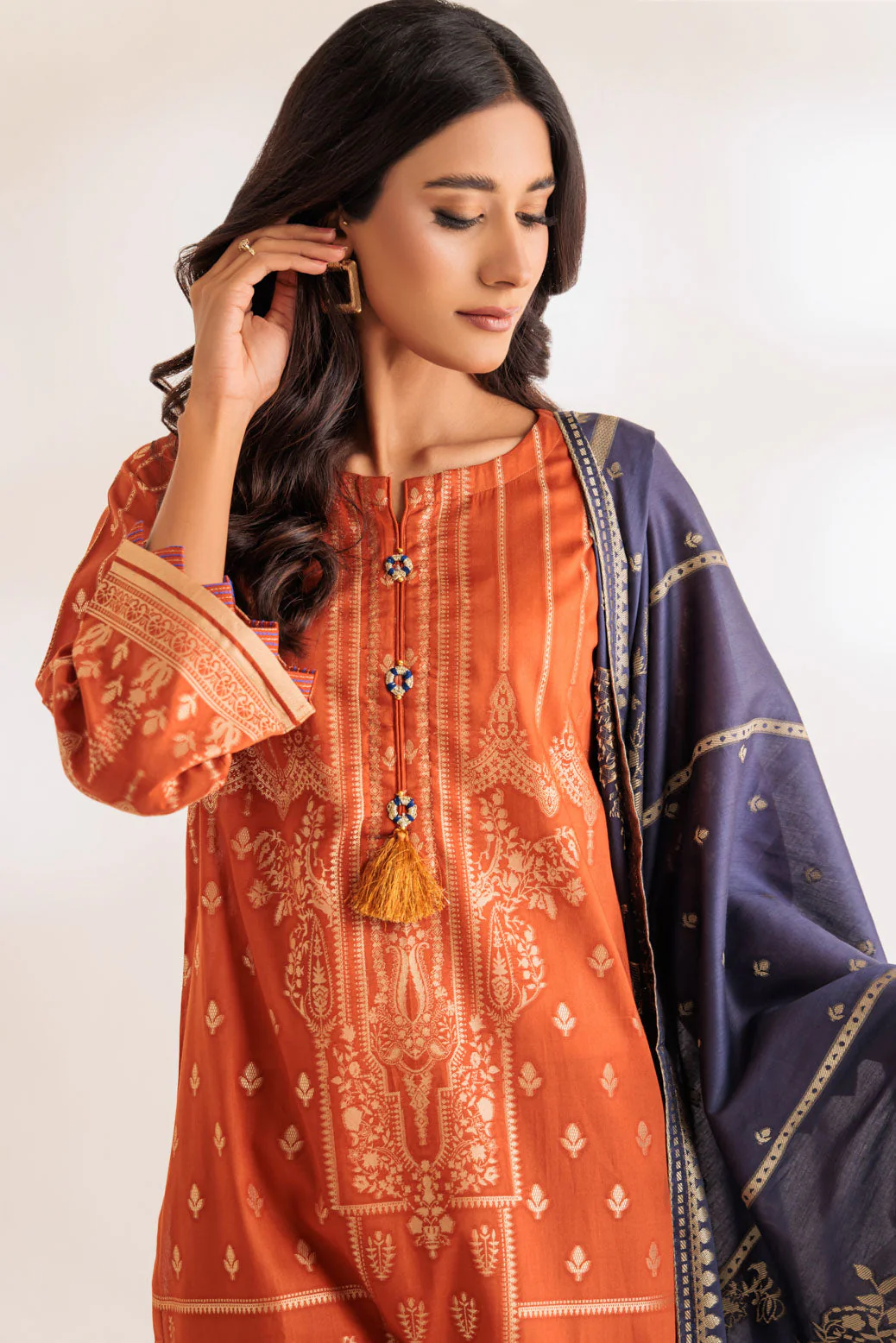 RUST-JACQUARD-3 PIECE (SJ1243P01) - Image 4