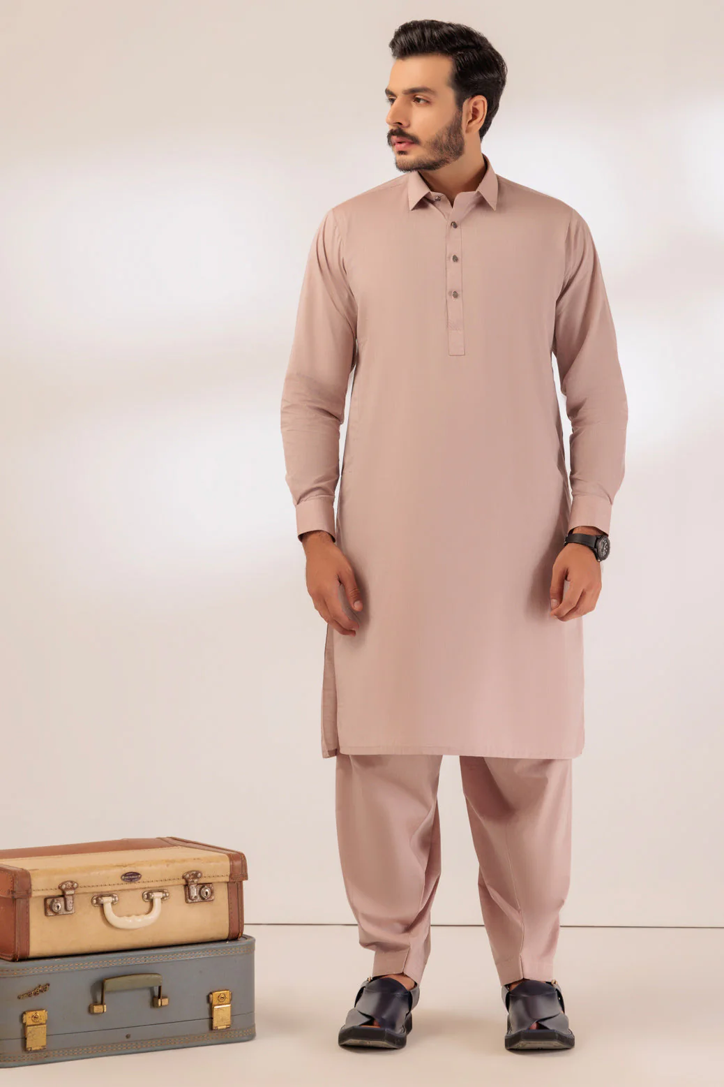 RUST-YARN DYED-KURTA SHALWAR - (KSRR24-022) - Image 4