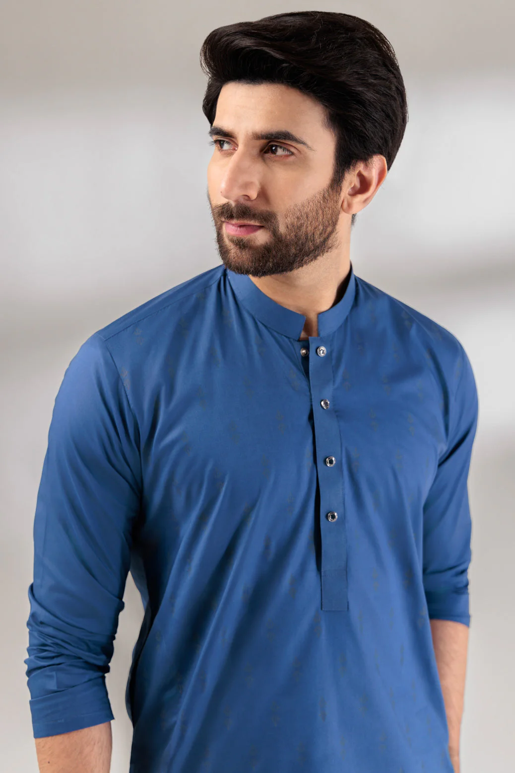 S-BLUE-COTTON-KURTA TROUSER - (KSR24-005) - Image 4