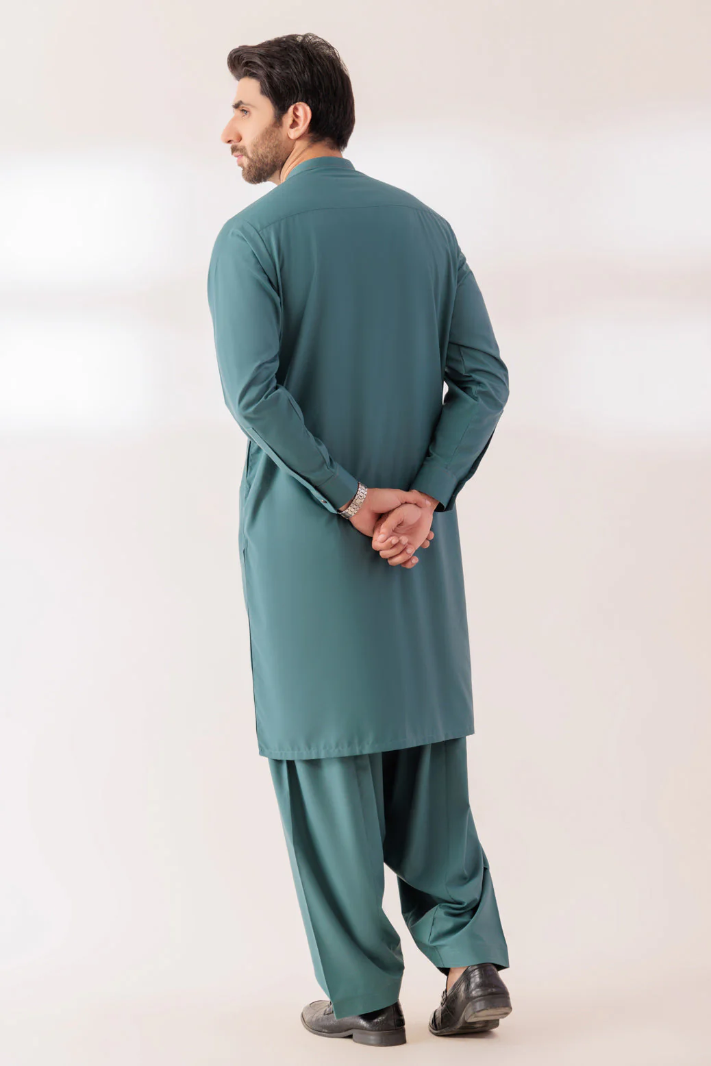 S-GREEN-BLENDED-KURTA SHALWAR - (KSRR24-017) - Image 5