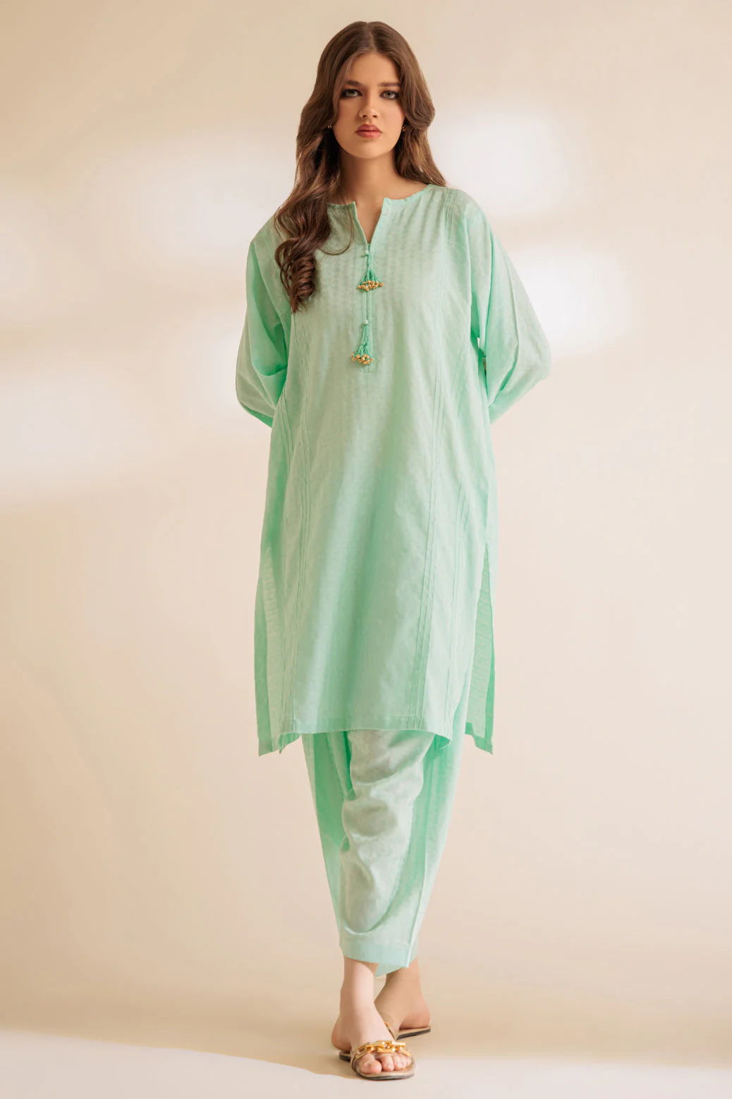 S-GREEN-JACQUARD-2 PIECE (SS2242P17) - Image 2