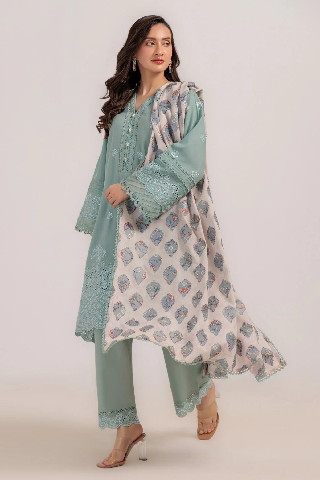 S-GREEN-KHADDAR-3 PIECE (WS6243P19) - Image 2