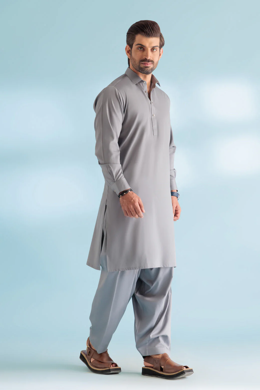 S-STEEL-COTTON-KURTA SHALWAR - (KSRW23-023) - Image 2
