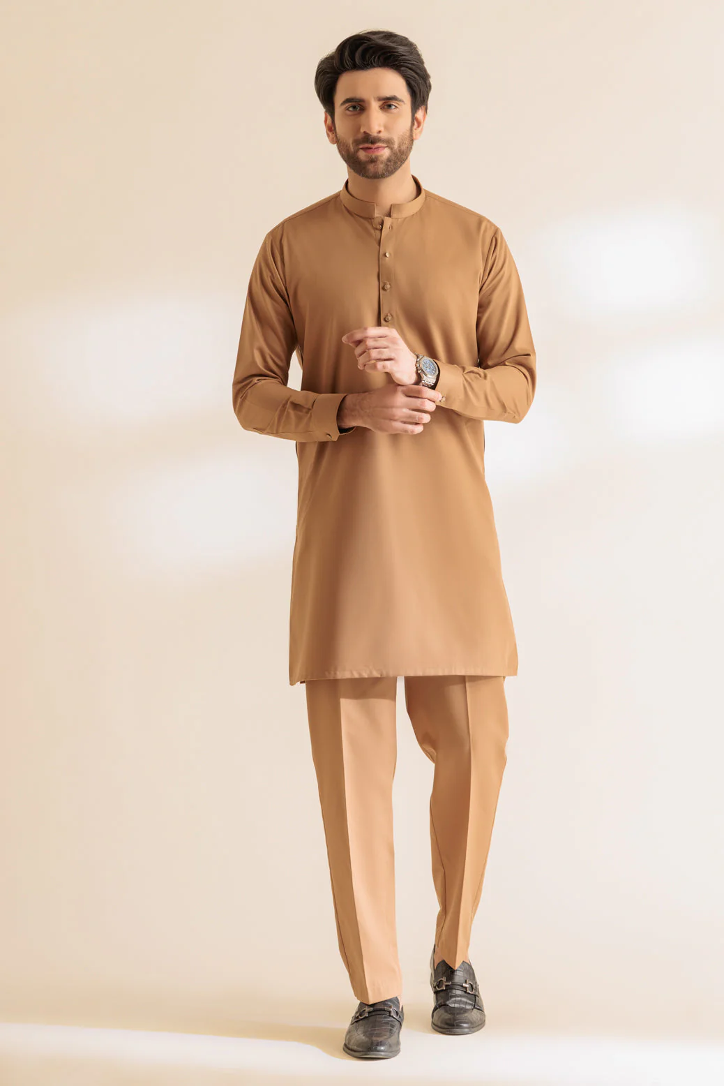 S-STONE-BLENDED-KURTA PAJAMA TROUSER - (KSS24-007) - Image 3