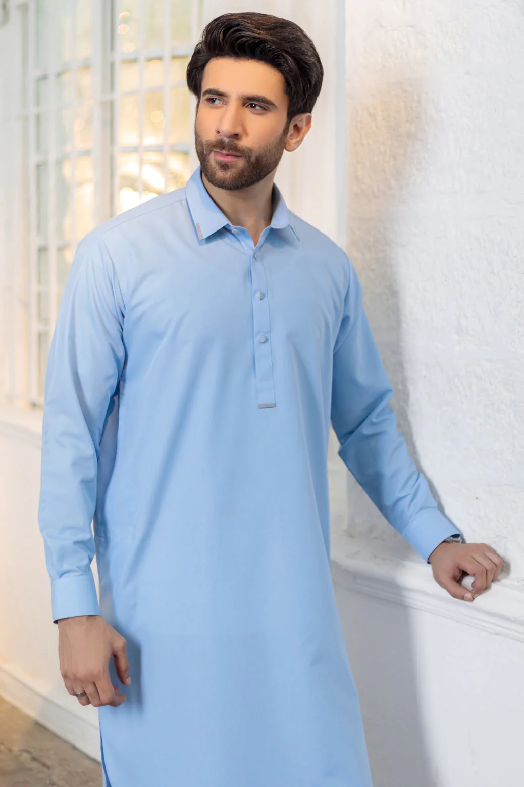 SCH-BLUE-BLENDED-SHALWAR SUIT - (GSSR24-001) - Image 2