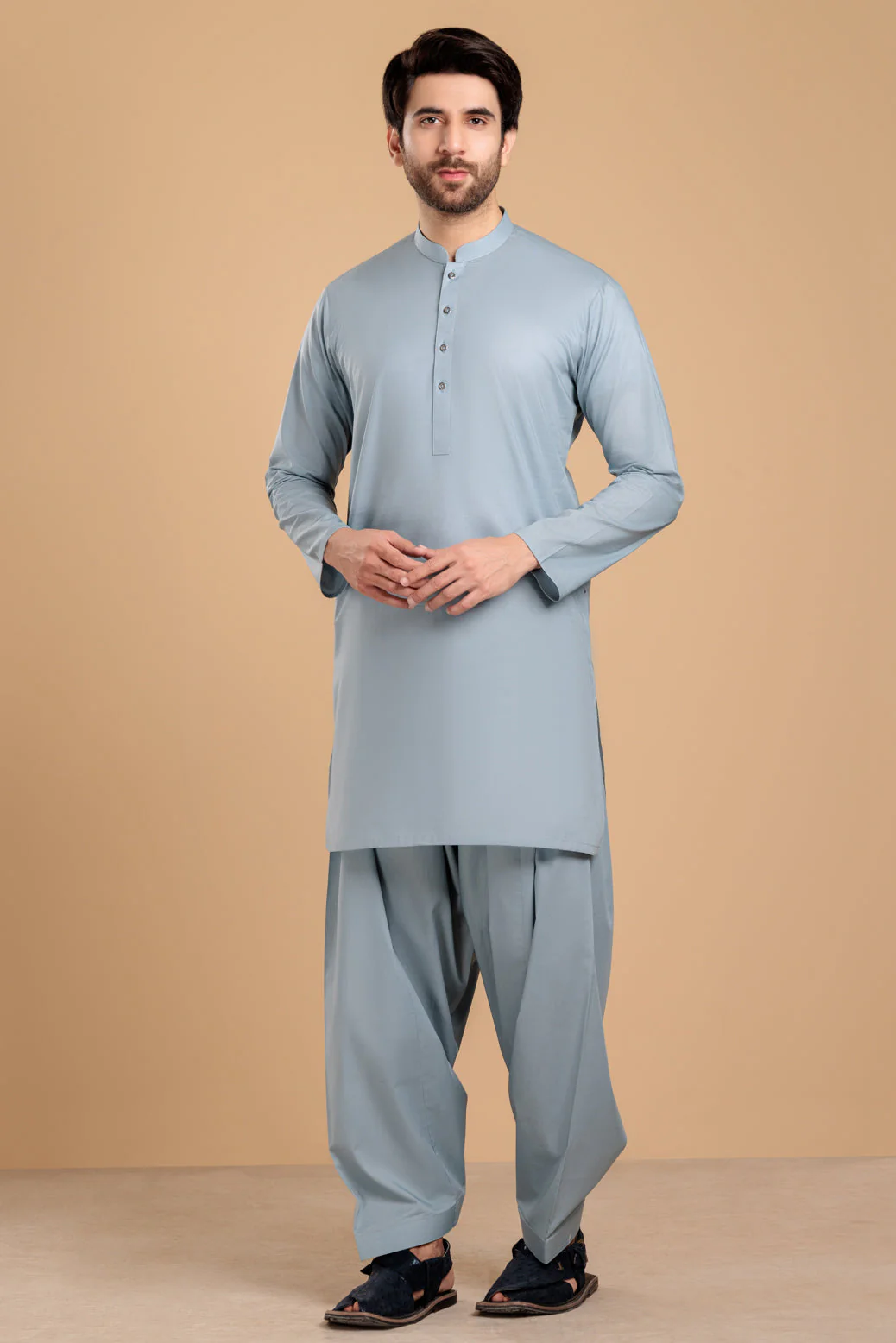 SHARK-COTTON-KURTA PAJAMA TROUSER- (KSS23-052) - Image 3