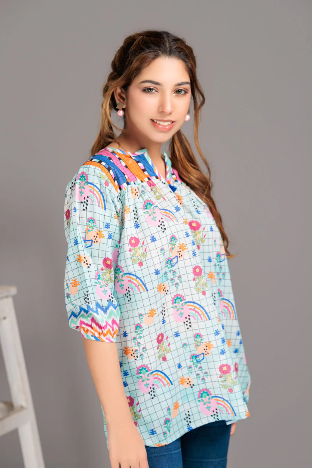 SKY-BLUE-LAWN-1 PIECE (AAK231P07) - Image 3