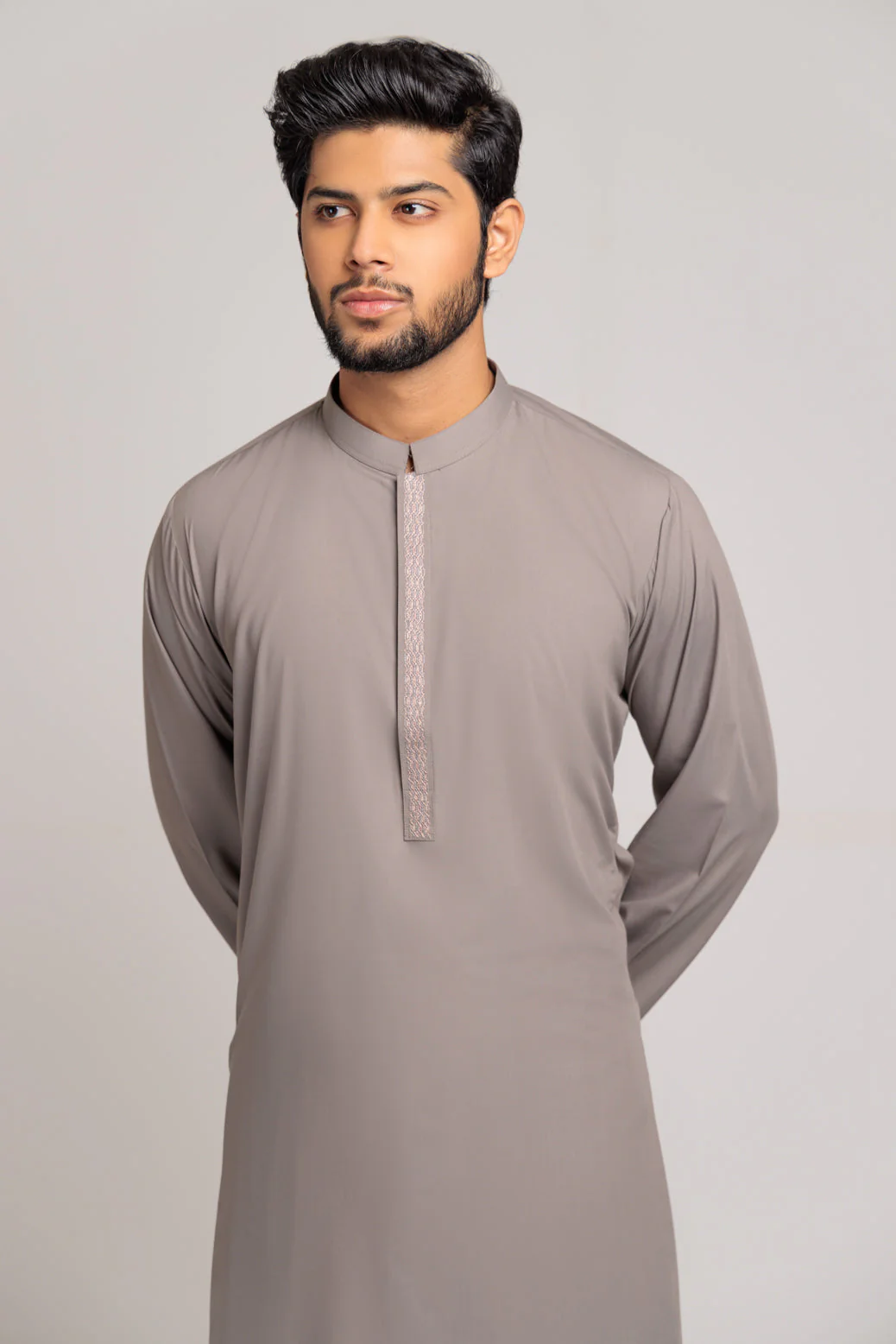 SLATE-BLENDED-KURTA SHALWAR (KSRS23-037) - Image 3