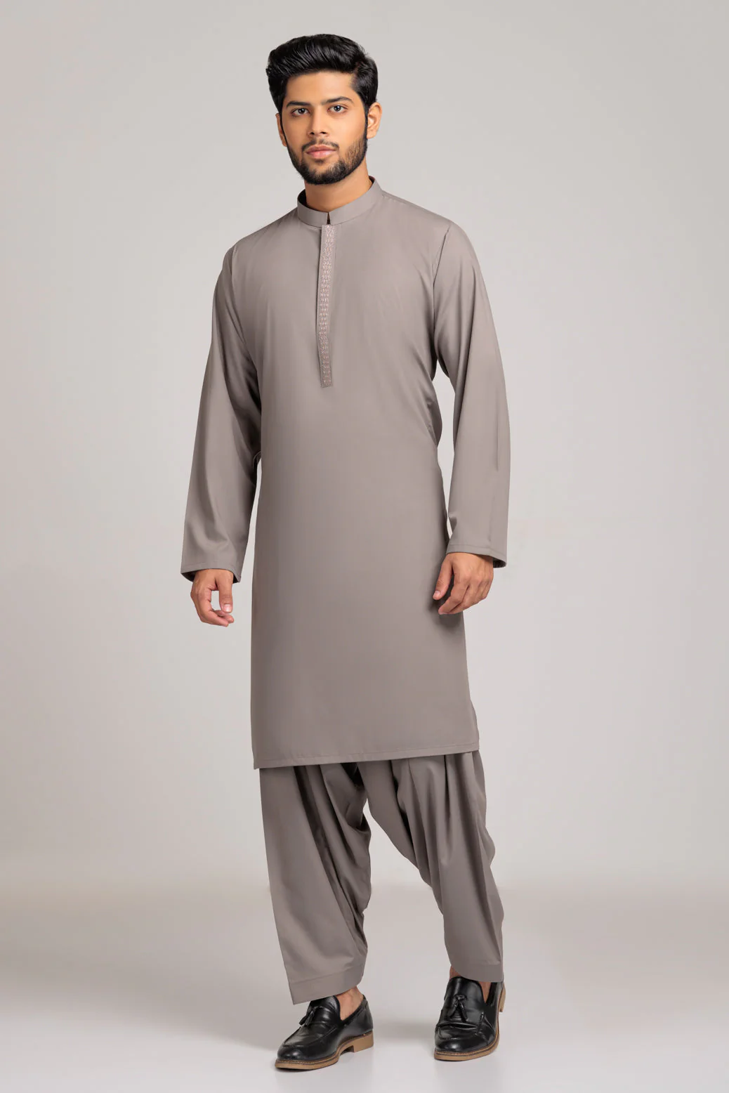 SLATE-BLENDED-KURTA SHALWAR (KSRS23-037) - Image 4