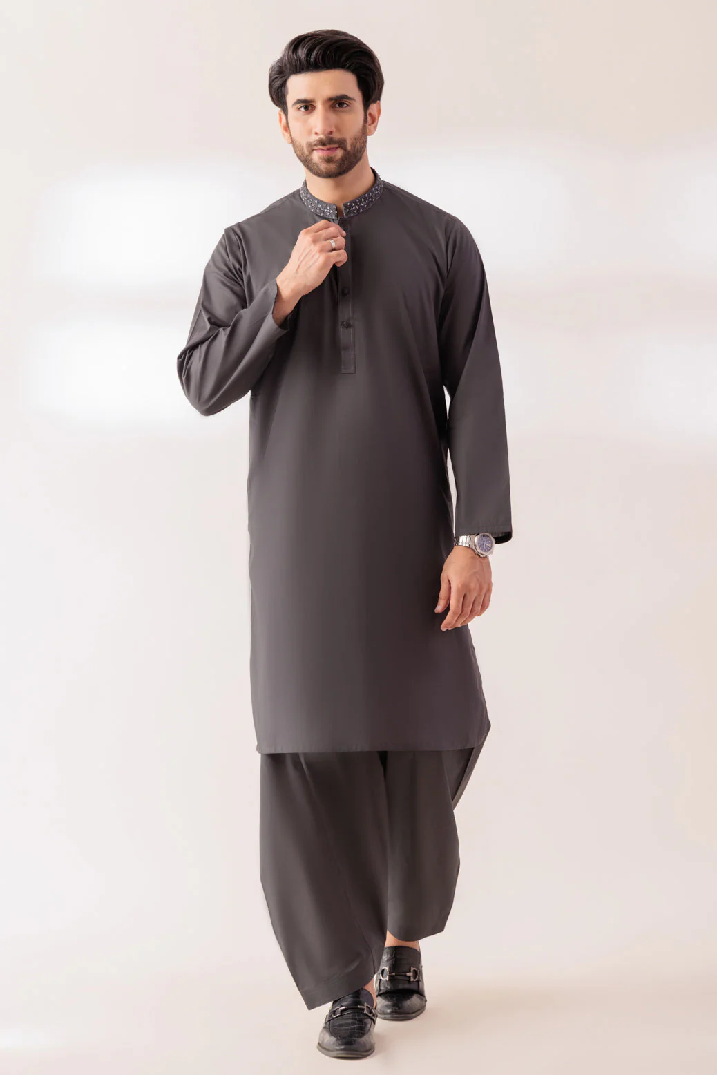 SMOKE-COTTON-KURTA SHALWAR - (KSRR24-008) - Image 4