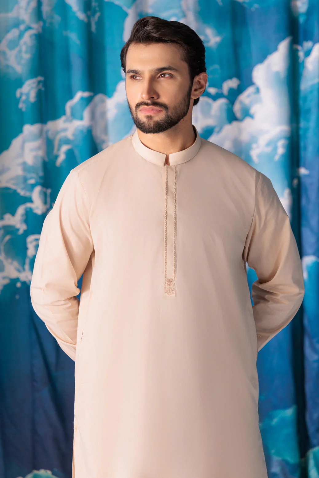 SO-BEIGE-BLENDED-KURTA SHALWAR - (KSRW24-008) - Image 2