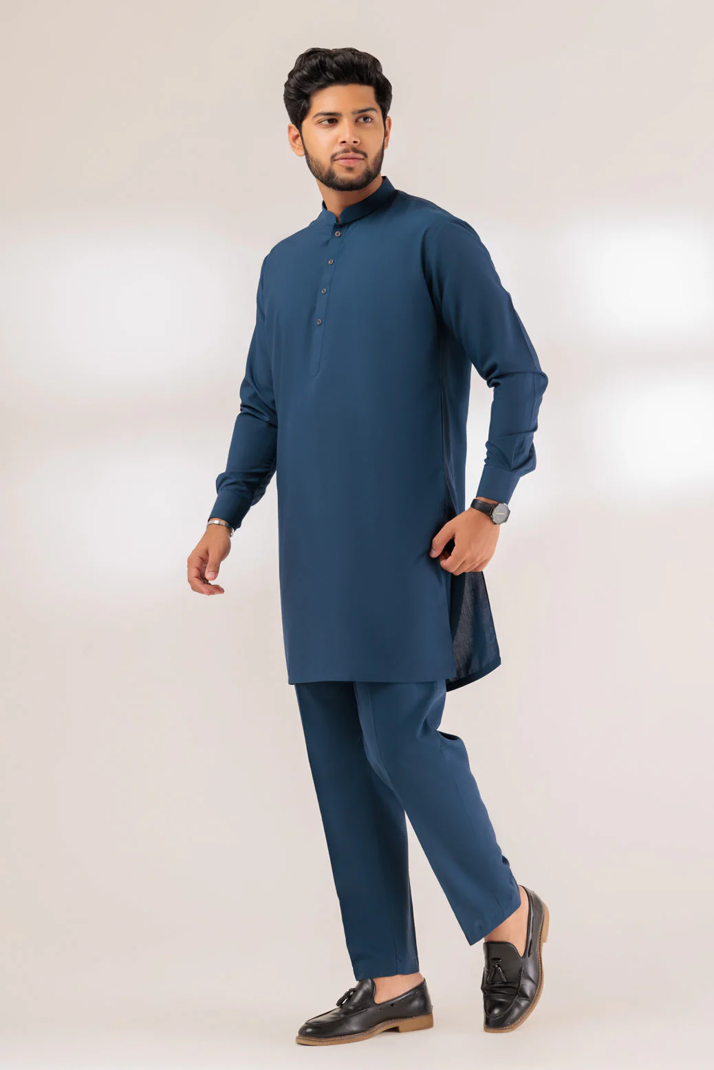 SPRUCE-BLENDED-KURTA PAJAMA TROUSER - (KSS23-032) - Image 3