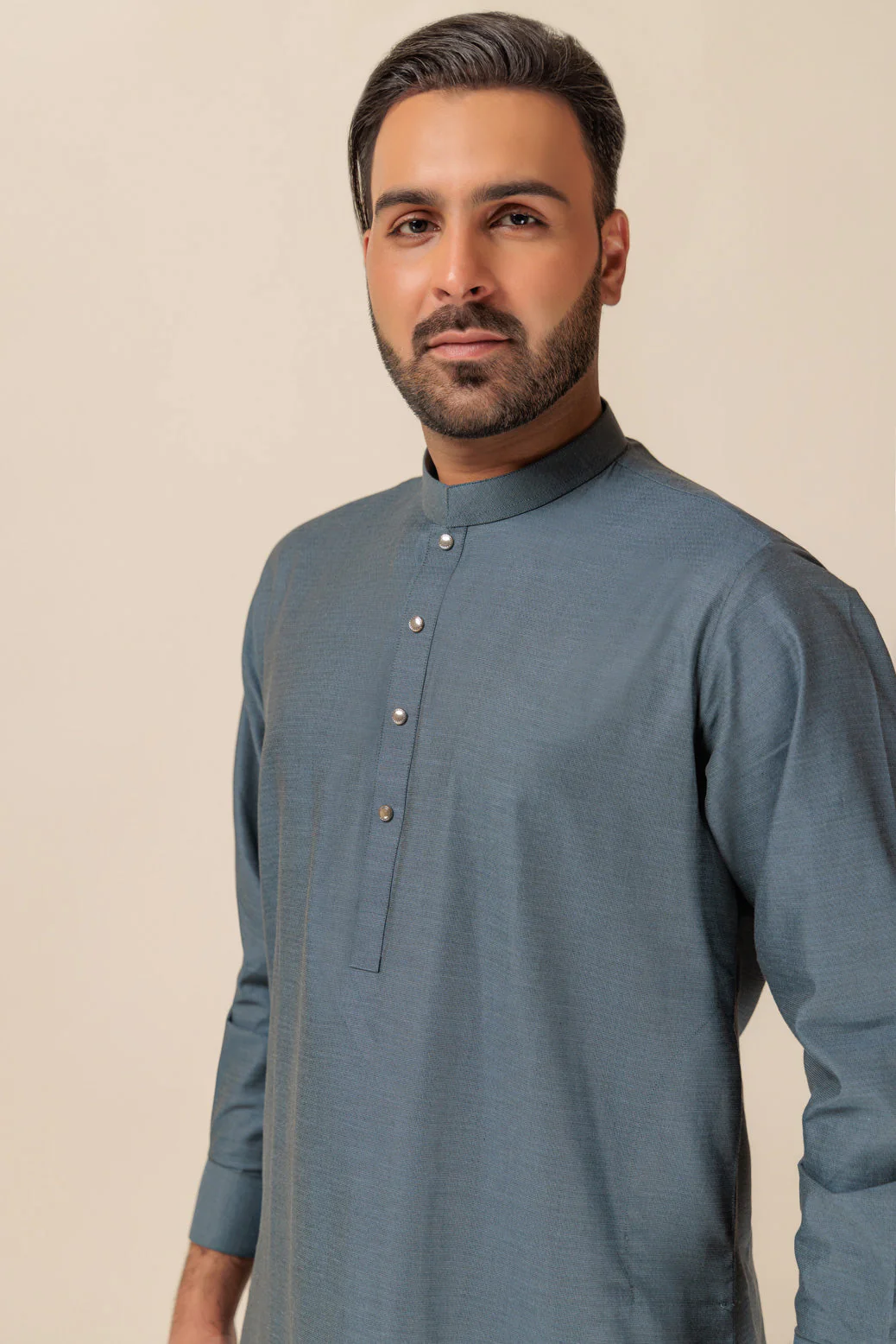 SPRUCE-YARN DYED-KURTA SHALWAR - (KSRW23-006) - Image 2