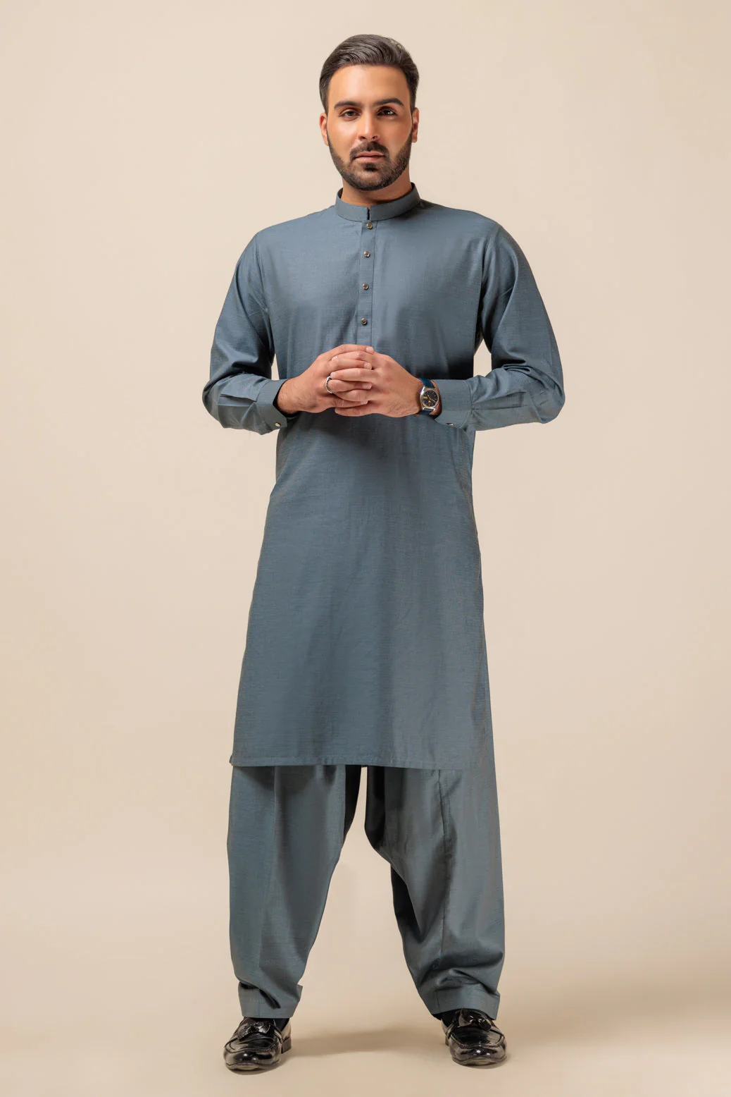SPRUCE-YARN DYED-KURTA SHALWAR - (KSRW23-006) - Image 3