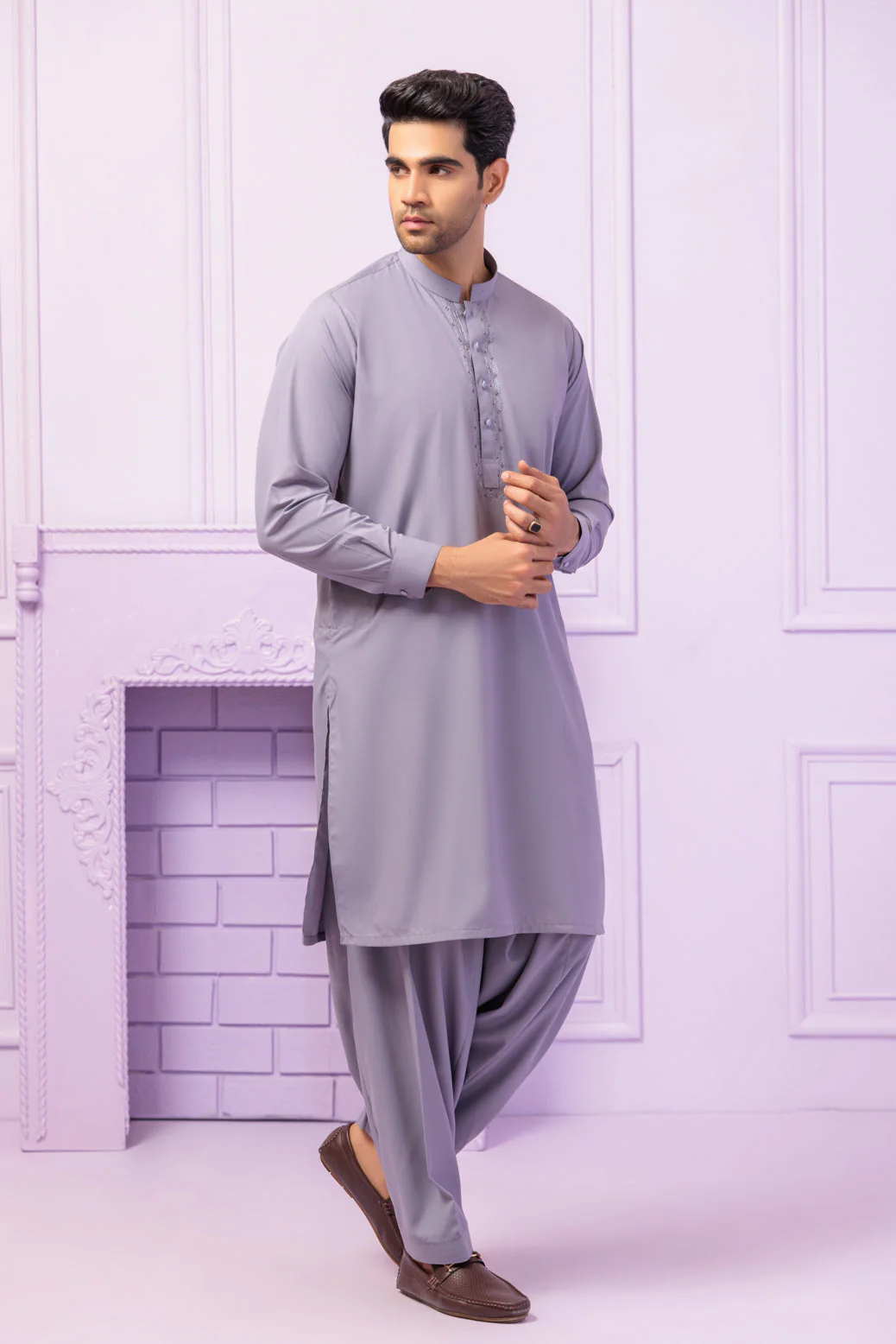 STONE-BLENDED-KURTA SHALWAR - (KSRS24-029) - Image 3