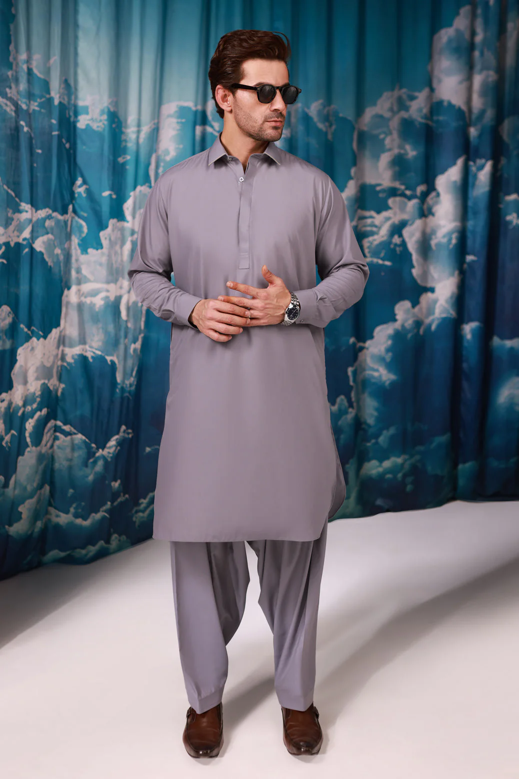 STONE-BLENDED-SHALWAR SUIT - (GSSW24-008)