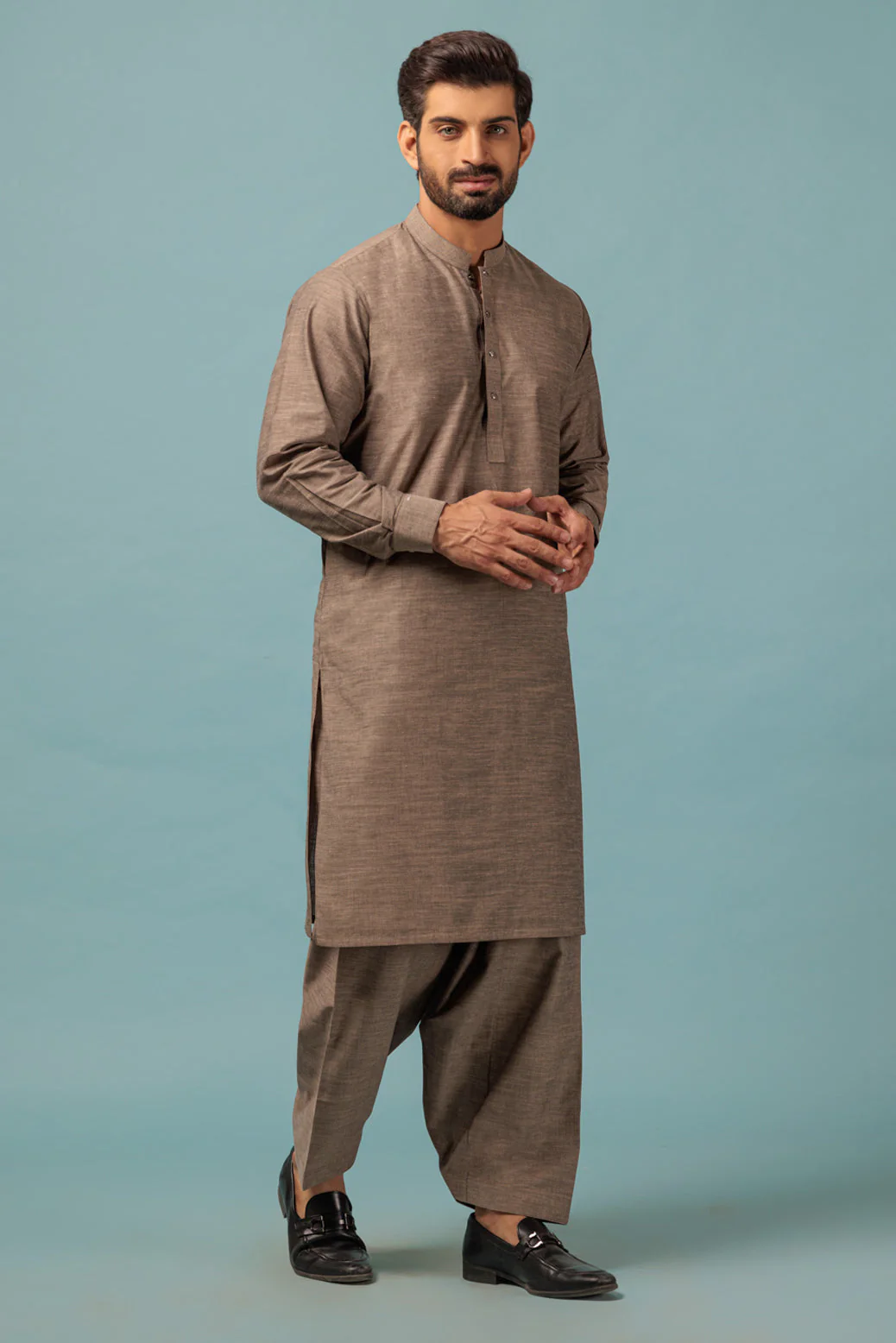 STONE-YARN DYED-KURTA SHALWAR - (KSRW23-012) - Image 3