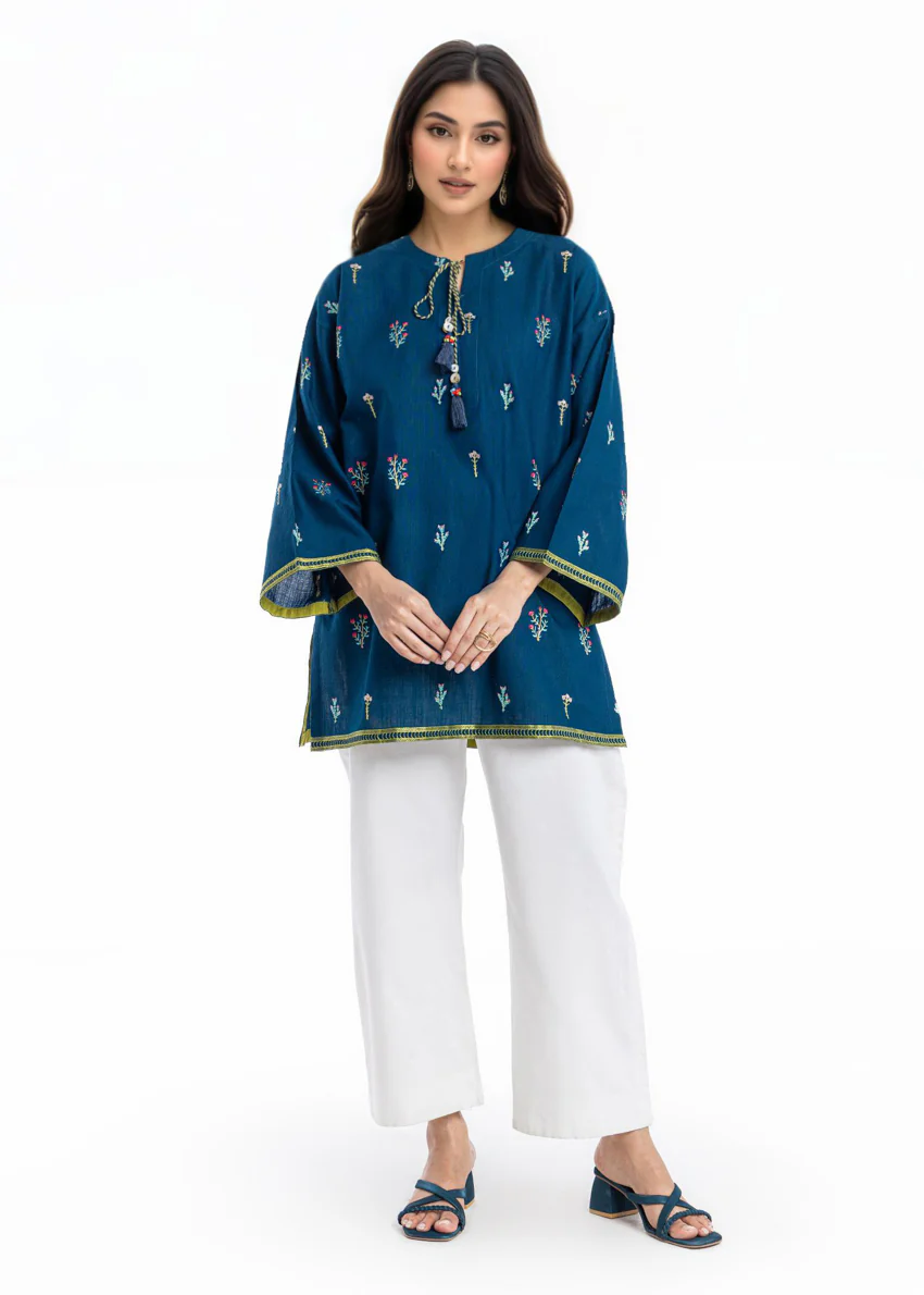 D-Teal-Khaddar-1 Piece (SWT211P96P) - Image 4