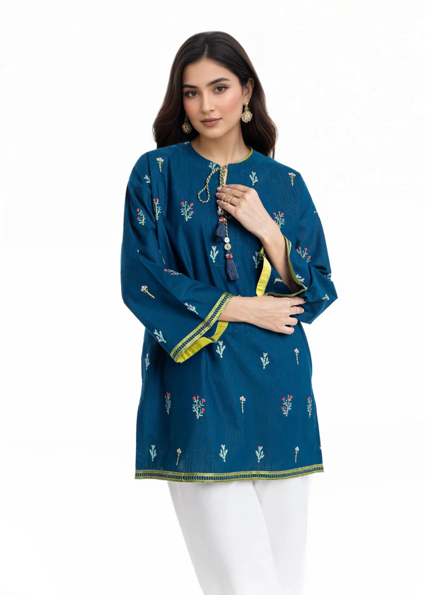 D-Teal-Khaddar-1 Piece (SWT211P96P) - Image 5
