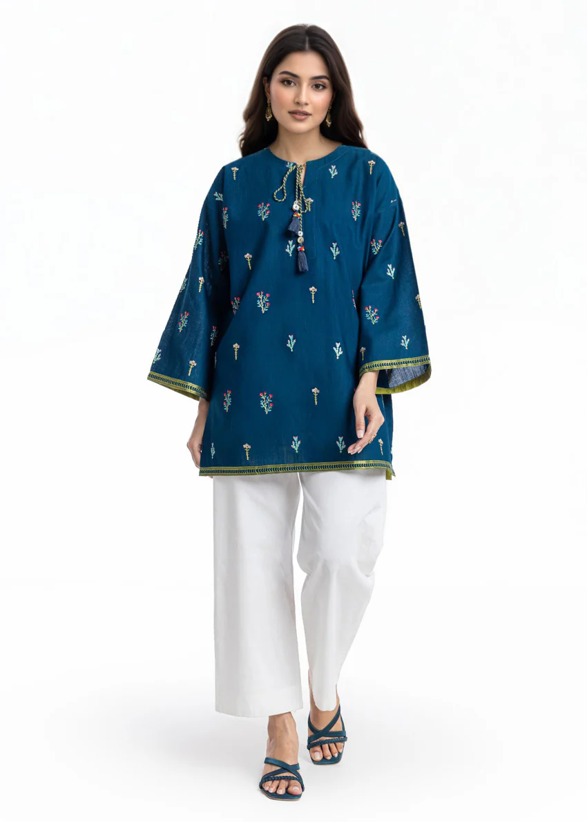 D-Teal-Khaddar-1 Piece (SWT211P96P) - Image 6