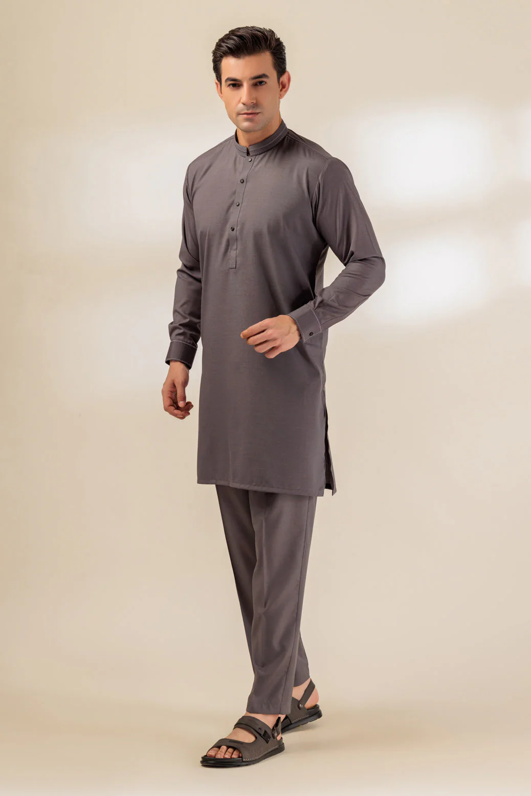 T-GREY-BLENDED-KURTA TROUSER - (KSS24-006) - Image 3