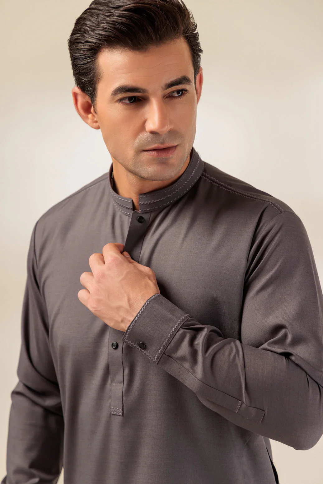 T-GREY-BLENDED-KURTA TROUSER - (KSS24-006) - Image 4