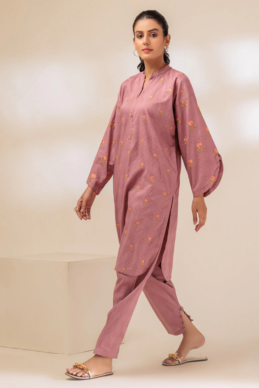 T-PINK-JACQUARD-2 PIECE (BSSS232P23) - Image 2
