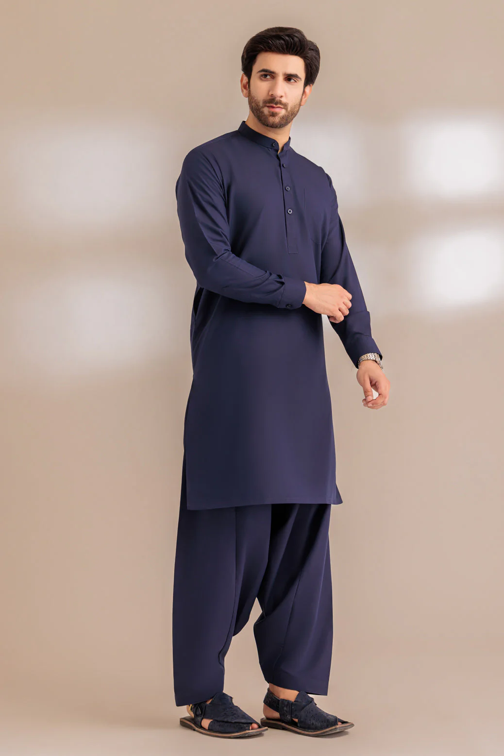 TAUPE-BLENDED-SHALWAR SUIT - (GSBS23-018) - Image 4